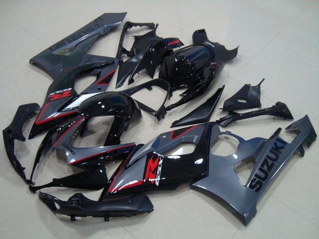 2005-2006 Glossy Black Matte Black Red Suzuki GSXR 1000 Motorcycle Fairings UK Stores