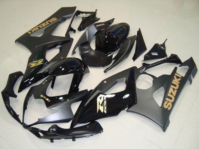 2005-2006 Glossy Black Matte Black Gold Decal Suzuki GSXR 1000 Motorcycle Fairings UK Stores