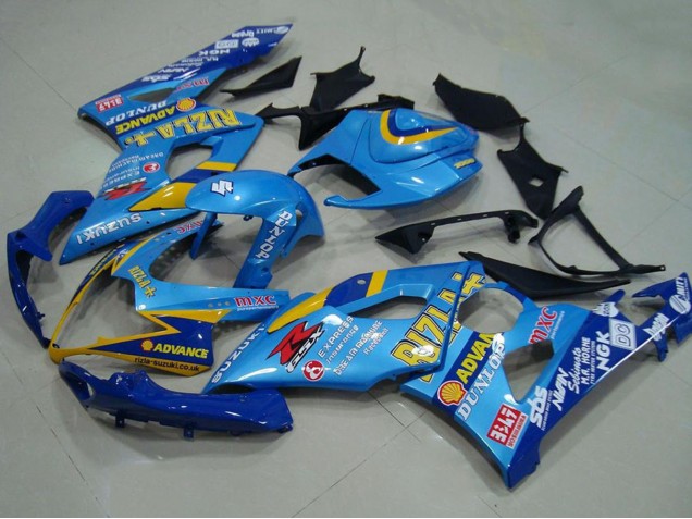 2005-2006 Blue Gold Rizzla Suzuki GSXR 1000 Motorcycle Fairings UK Stores