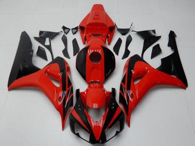 2006-2007 Red Glossy Black Honda CBR1000RR Motorcycle Fairings Kits UK Stores