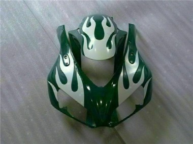 2006-2007 White Green Flame Honda CBR1000RR Motorcycle Fairings UK Stores