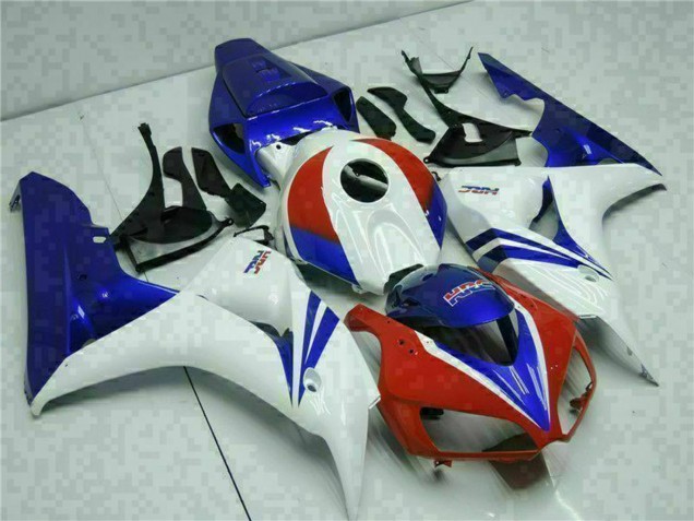 2006-2007 White Red Blue HRC Honda CBR1000RR Motorcycle Fairing Kits UK Stores