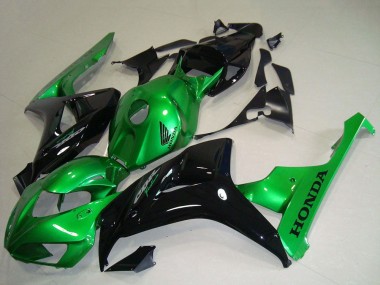 2006-2007 Green Glossy Black Honda CBR1000RR Motorcycle Fairings UK Stores