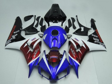 2006-2007 White Burgundy Blue Glossy Black Honda CBR1000RR Motorcycle Fairings UK Stores