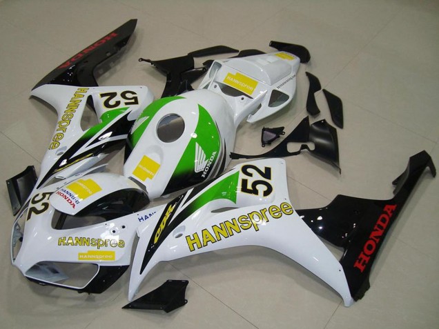 2006-2007 White Green Yellow Glossy Black Hannspree 52 Honda CBR1000RR Motorcycle Fairings UK Stores