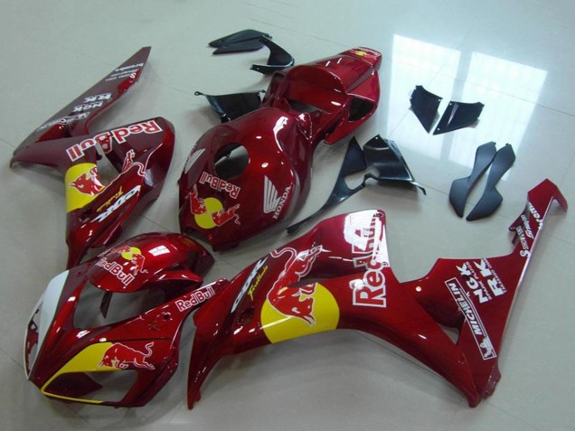 2006-2007 Red Yellow White Red Bull Honda CBR1000RR Motorcycle Fairings UK Stores