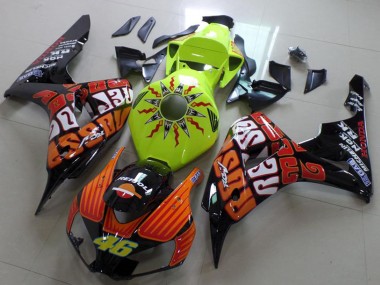 2006-2007 Green Orange Glossy Black Rossi 46 Honda CBR1000RR Motorcycle Fairing UK Stores
