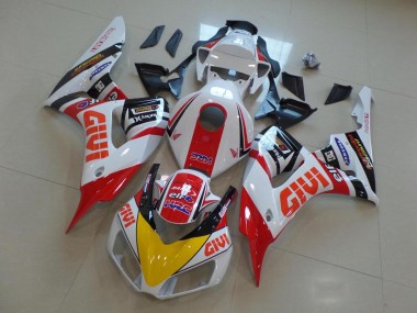 2006-2007 White Red Yellow Glossy Black Givi HRC Honda CBR1000RR Motorcycle Fairings UK Stores
