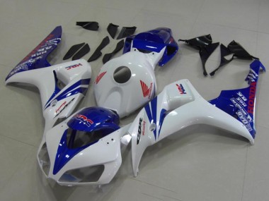 2006-2007 White Blue Red HRC Honda CBR1000RR Motorcycle Fairings UK Stores