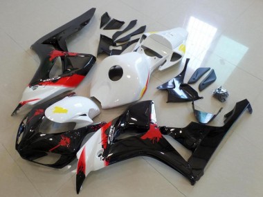 2006-2007 White Red Glossy Black Honda CBR1000RR Bike Fairings UK Stores