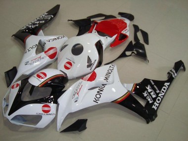 2006-2007 White Red Glossy Black Konica Minolta Honda CBR1000RR Motorcycle Fairing UK Stores