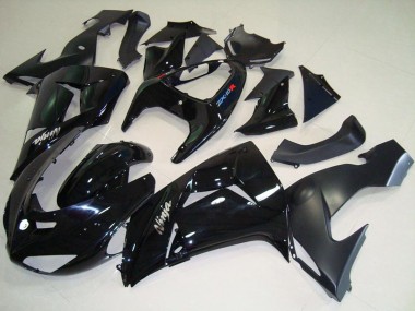 2006-2007 Glossy Black Matte Black White Ninja Kawasaki ZX10R Motorcycle Fairings UK Stores