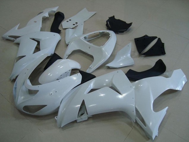 2006-2007 White Kawasaki ZX10R Motorcycle Fairings UK Stores
