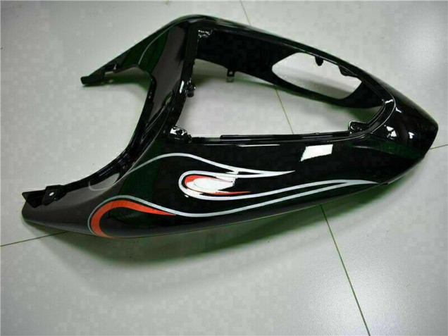 2006-2007 Glossy Black Red Flame Kawasaki ZX10R Motorcycle Fairing Kits UK Stores
