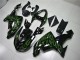 2006-2007 Glossy Black Green Flame Kawasaki ZX10R Motorcycle Fairings UK Stores