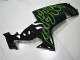 2006-2007 Glossy Black Green Flame Kawasaki ZX10R Motorcycle Fairings UK Stores