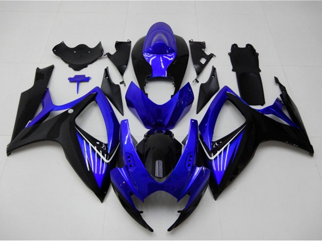 2006-2007 Blue Glossy Black Suzuki GSXR 600/750 Motorcycle Fairings UK Stores