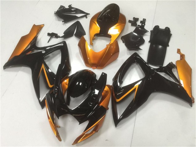 2006-2007 Orange Glossy Black Suzuki GSXR 600/750 Motorcycle Fairings UK Stores