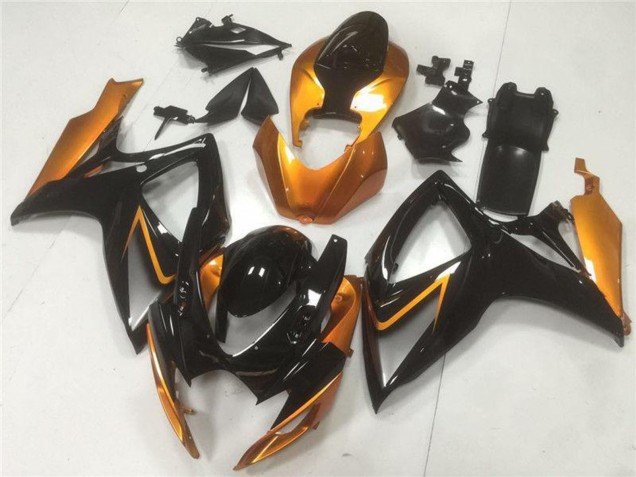 2006-2007 Orange Glossy Black Suzuki GSXR 600/750 Motorcycle Fairings UK Stores