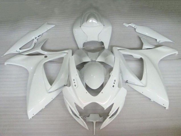 2006-2007 Pearl White Suzuki GSXR 600/750 Motorcycle Fairings UK Stores