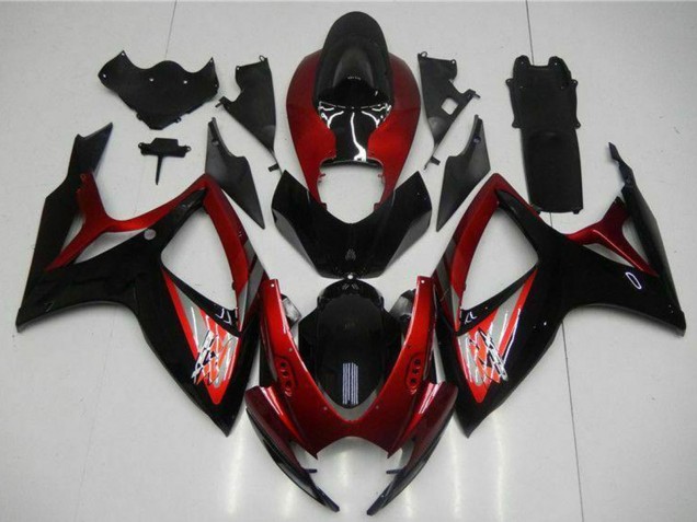 2006-2007 Red Glossy Black Suzuki GSXR 600/750 Motorcycle Fairing UK Stores