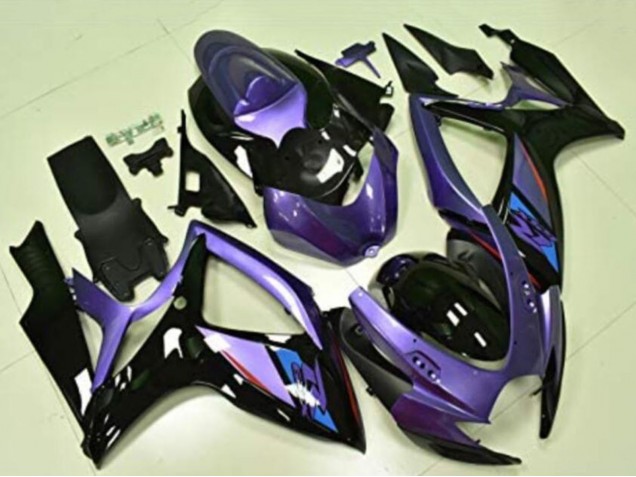 2006-2007 Purple Glossy Black Blue Suzuki GSXR 600/750 Motorcycle Fairings UK Stores