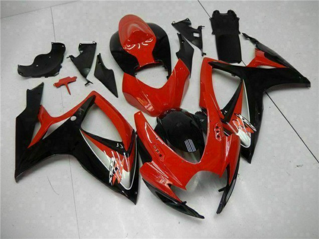 2006-2007 Red Glossy Black Suzuki GSXR 600/750 Motorcycle Fairings UK Stores