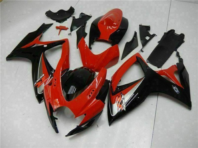 2006-2007 Red Glossy Black Suzuki GSXR 600/750 Motorcycle Fairings UK Stores