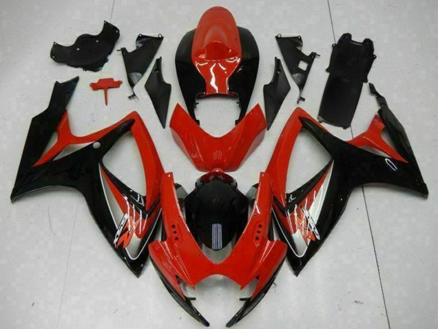 2006-2007 Red Glossy Black Suzuki GSXR 600/750 Motorcycle Fairings UK Stores