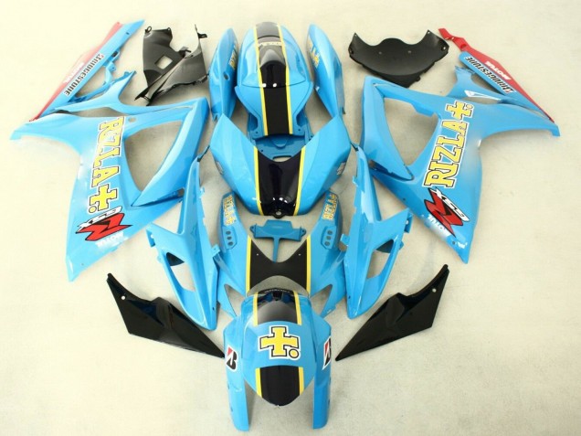 2006-2007 Light Blue Black Yellow Rizla Suzuki GSXR 600/750 Motorcycle Fairings UK Stores