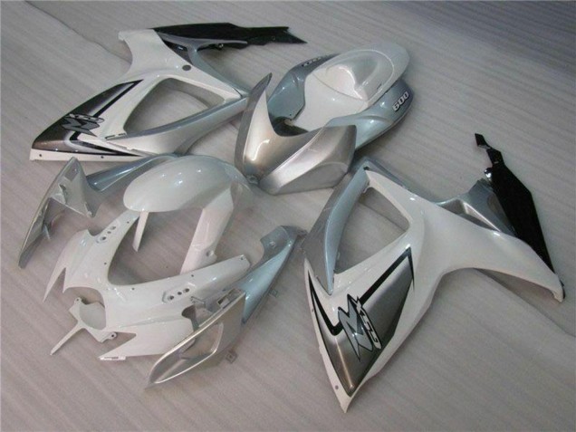 2006-2007 White Silver Suzuki GSXR 600/750 Motorcycle Fairings UK Stores