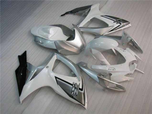 2006-2007 White Silver Suzuki GSXR 600/750 Motorcycle Fairings UK Stores