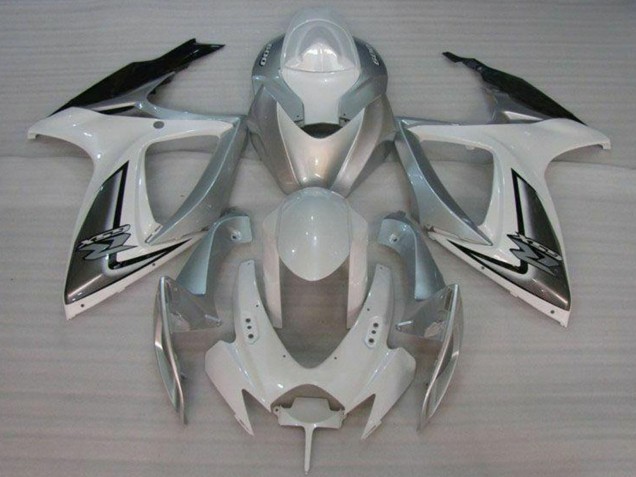 2006-2007 White Silver Suzuki GSXR 600/750 Motorcycle Fairings UK Stores