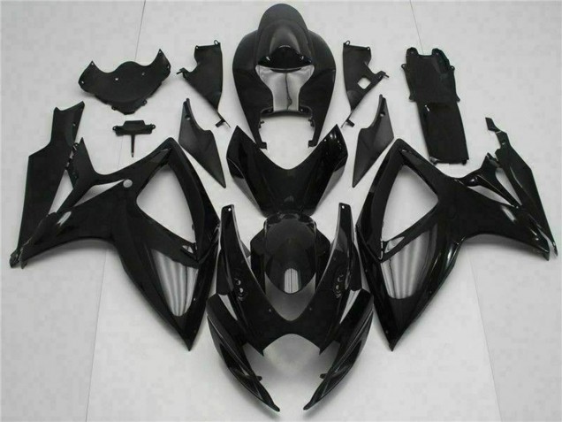 2006-2007 Glossy Black Suzuki GSXR 600/750 Motorcycle Fairing Kits UK Stores