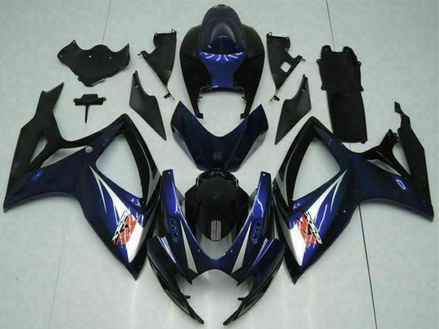 2006-2007 Glossy Black Blue Suzuki GSXR 600/750 Motorcycle Fairings UK Stores