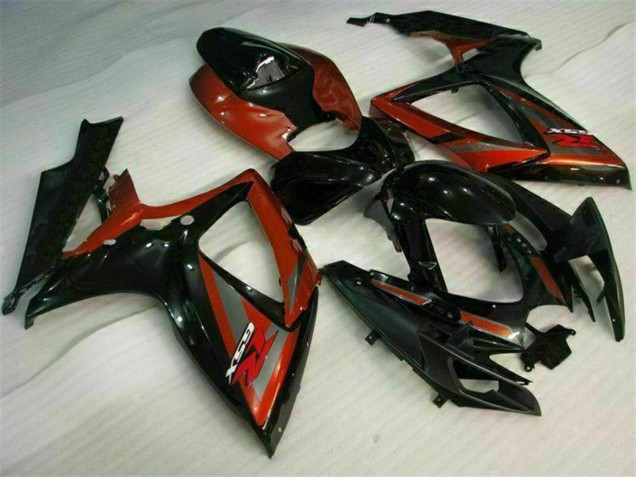 2006-2007 Glossy Black Red Suzuki GSXR 600/750 Motorcycle Fairings UK Stores