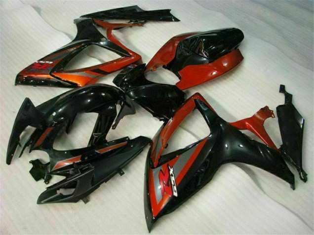 2006-2007 Glossy Black Red Suzuki GSXR 600/750 Motorcycle Fairings UK Stores