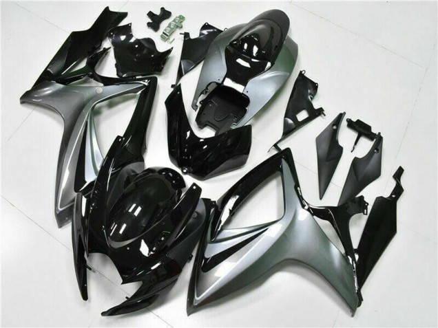 2006-2007 Silver Glossy Black Suzuki GSXR 600/750 Motorcycle Fairings UK Stores