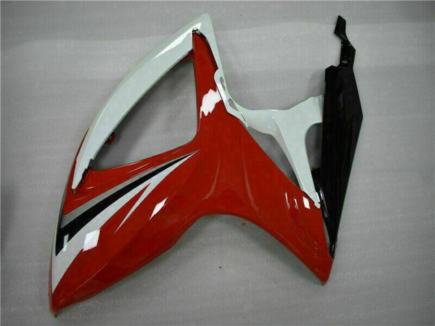 2006-2007 White Red Glossy Black Stripe Suzuki GSXR 600/750 Motorcycle Fairings UK Stores