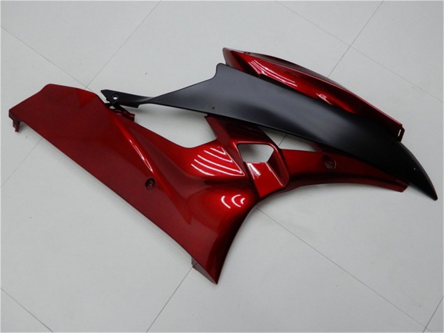 2006-2007 Red Matte Black Yamaha YZF R6 Motorcycle Fairing Kits UK Stores