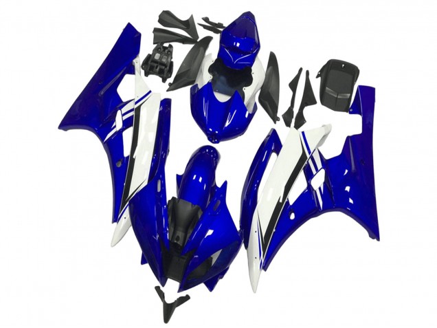 2006-2007 Blue White Black Yamaha YZF R6 Motorcycle Fairings UK Stores