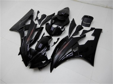 2006-2007 Glossy Black Matte Black Yamaha YZF R6 Motorcycle Fairing Kits UK Stores