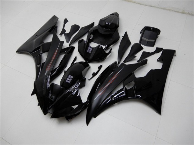 2006-2007 Glossy Black Matte Black Yamaha YZF R6 Motorcycle Fairing Kits UK Stores