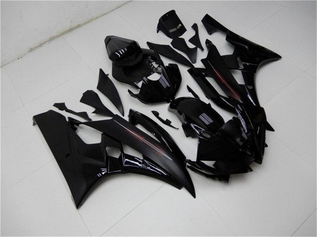 2006-2007 Glossy Black Matte Black Yamaha YZF R6 Motorcycle Fairing Kits UK Stores