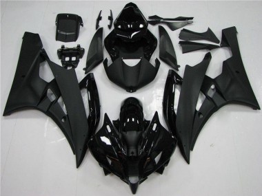 2006-2007 Glossy Black Matte Black Yamaha YZF R6 Motorcycle Fairing UK Stores