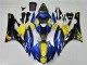2006-2007 Blue Yellow Glossy Black Shark Yamaha YZF R6 Motorcycle Fairings UK Stores