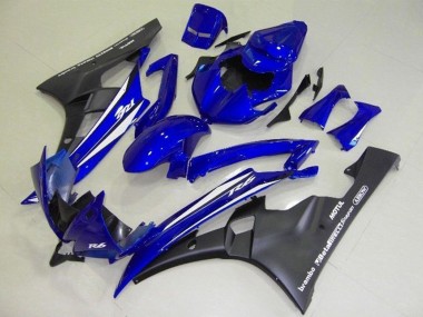 2006-2007 Blue White Matte Black Motul Yamaha YZF R6 Motorcycle Fairings UK Stores