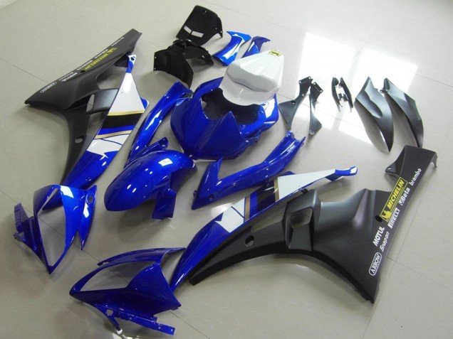 2006-2007 White Blue Matte Black Motul Michelin Yamaha YZF R6 Motorcycle Fairings UK Stores