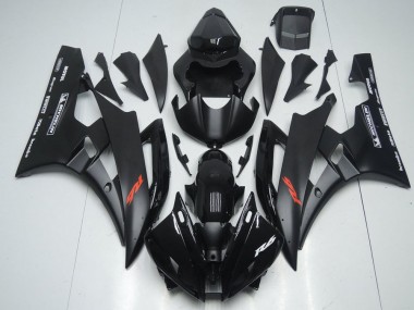2006-2007 Glossy Black Matte Black Red Motul Michelin Yamaha YZF R6 Motorcycle Fairings UK Stores