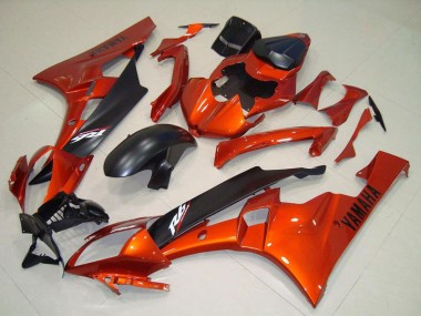 2006-2007 Orange Matte Black Yamaha YZF R6 Motorcycle Fairing UK Stores